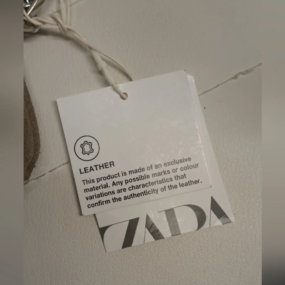 Zara Tan Suede Clutch with Silver Studs - Picture 3 of 6